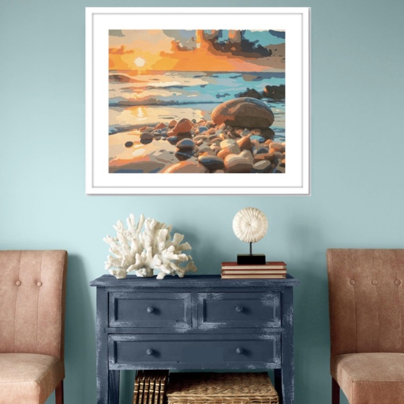 Unframed 16x20 Every Pebble is a Stepping Stone Acrylic Painting 2024 - Picture 1 of 4